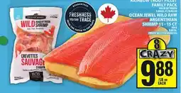 Food Basics RAINBOW TROUT FILLET FAMILY PACK OCEAN JEWEL WILD RAW ARGENTINIAN SHRIMP offer