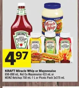 Foodland KRAFT Miracle Whip or Mayonnaise offer