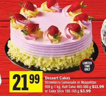 Foodland Dessert Cakes offer
