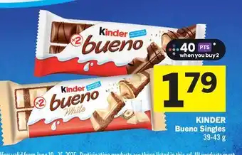 Foodland KINDER Bueno Singles offer