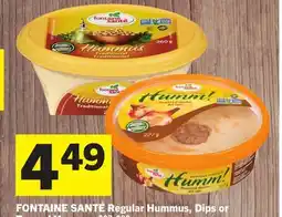 Foodland FONTAINE SANTÉ Regular Hummus, Dips or Topped Hummus offer