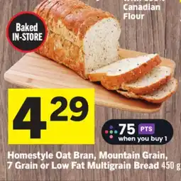 Foodland Homestyle Oat Bran, Mountain Grain, 7 Grain or Low Fat Multigrain Bread offer
