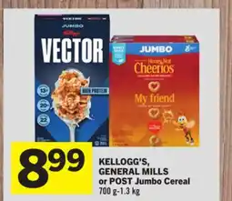 Foodland KELLOGG'S, GENERAL MILLS or POST Jumbo Cereal offer