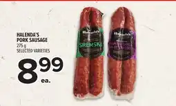 Metro HALENDA'S PORK SAUSAGE offer