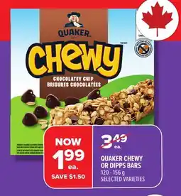Metro QUAKER CHEWY OR DIPPS BARS offer