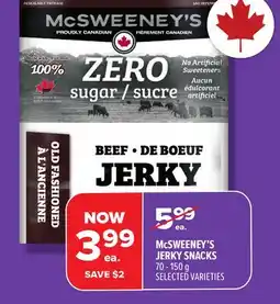 Metro MCSWEENEY'S JERKY SNACKS offer