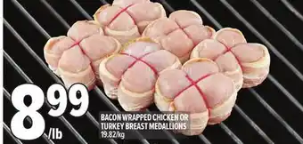 Metro BACON WRAPPED CHICKEN OR TURKEY BREAST MEDALLIONS offer
