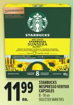 Metro STARBUCKS NESPRESSO VERTUO CAPSULES offer