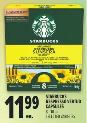 Metro STARBUCKS NESPRESSO VERTUO CAPSULES offer