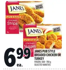 Metro JANES PUB STYLE BREADED CHICKEN OR TURKEY offer