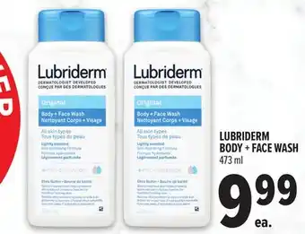Metro LUBRIDERM BODY + FACE WASH offer