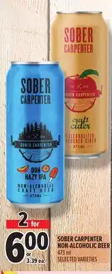Metro SOBER CARPENTER NON-ALCOHOLIC BEER offer