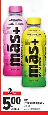 Metro MAS + HYDRATION DRINKS offer