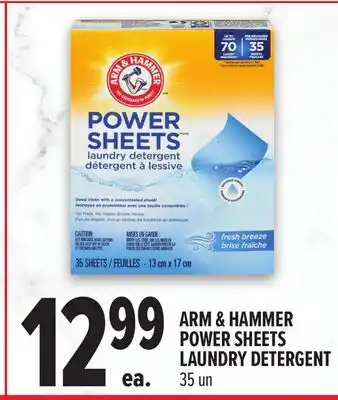 Metro ARM & HAMMER POWER SHEETS LAUNDRY DETERGENT offer