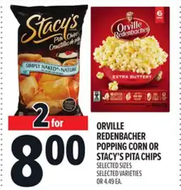 Metro ORVILLE REDENBACHER POPPING CORN OR STACY'S PITA CHIPS offer