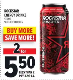 Metro ROCKSTAR ENERGY DRINKS offer