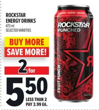 Metro ROCKSTAR ENERGY DRINKS offer