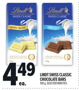 Metro LINDT SWISS CLASSIC CHOCOLATE BARS offer