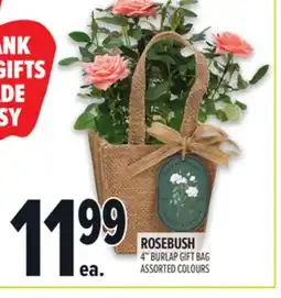 Metro EASY ROSEBUSH 4 BURLAP GIFT BAG offer