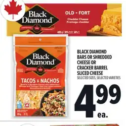 Metro BLACK DIAMOND BARS OR SHREDDED CHEESE OR CRACKER BARREL SLICED CHEESE offer