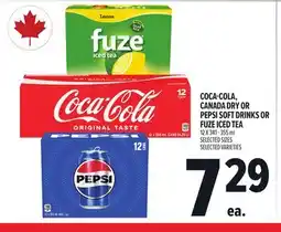 Metro COCA-COLA, CANADA DRY OR PEPSI SOFT DRINKS OR FUZE ICED TEA offer