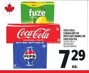 Metro COCA-COLA, CANADA DRY OR PEPSI SOFT DRINKS OR FUZE ICED TEA offer
