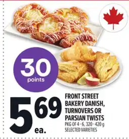 Metro FRONT STREET BAKERY DANISH, TURNOVERS OR PARSIAN TWISTS PKG OF offer