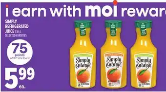 Metro SIMPLY REFRIGERATED JUICE offer