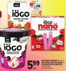 Metro IÖGO FROZEN YOGOURT 946-50 ML NESTLÉ REAL DAIRY ICE CREAM 1.5 L FROZEN DESSERT OR NOVELTIES SIZES offer