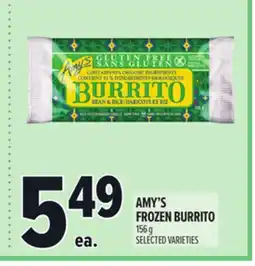 Metro AMY'S FROZEN BURRITO offer