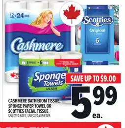 Metro CASHMERE BATHROOM TISSUE, SPONGE PAPER TOWEL OR SCOTTIES FACIAL TISSUE offer