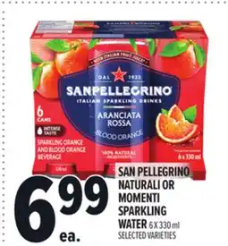 Metro SAN PELLEGRINO NATURALI OR MOMENTI SPARKLING WATER offer