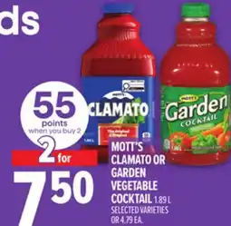 Metro MOTT'S CLAMATO OR GARDEN VEGETABLE COCKTAIL offer