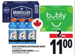 Metro BUBLY OR MONTELLIER SPARKLING WATER offer