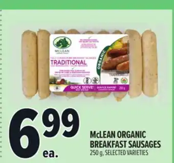 Metro MCLEAN ORGANIC BREAKFAST SAUSAGES offer