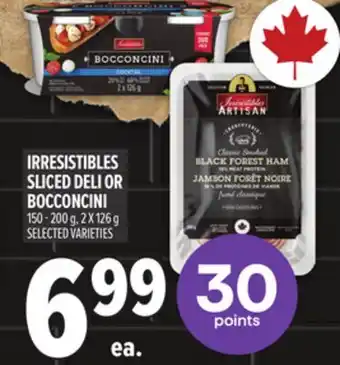 Metro IRRESISTIBLES SLICED DELI OR BOCCONCINI offer