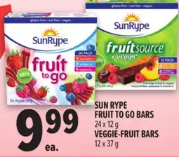 Metro SUN RYPE FRUIT TO GO BARS offer