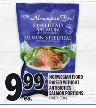 Metro NORWEGIAN FJORD RAISED WITHOUT ANTIBIOTICS SALMON PORTIONS offer