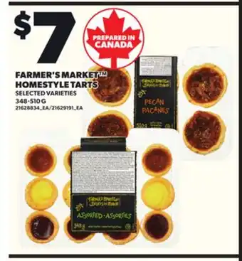 Loblaws FARMER'S MARKET HOMESTYLE TARTS, 348-510 G offer