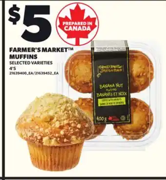 Loblaws FARMER'S MARKET MUFFINS, 4'S offer