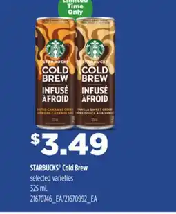 Loblaws STARBUCKS COLD BREW, 325ML offer