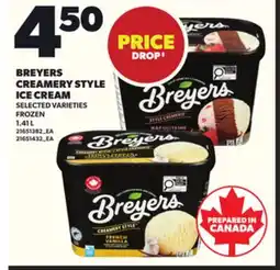 Loblaws BREYERS CREAMERY STYLE ICE CREAM, 1.41 L offer