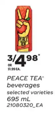 Loblaws PEACE TEA BEVERAGES, 695ML offer