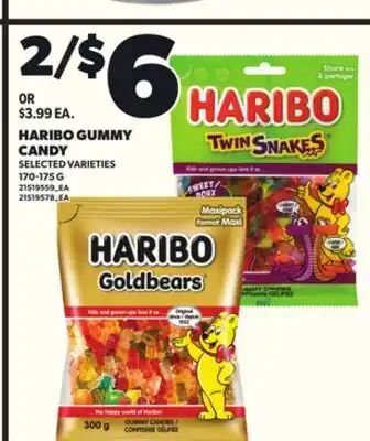 Loblaws HARIBO GUMMY CANDY, 170-175 G offer