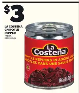 Loblaws LA COSTEÑA CHIPOTLE PEPPER, 186 ML offer