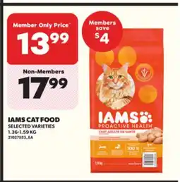 Loblaws IAMS CAT FOOD, 1.36-1.59 KG offer
