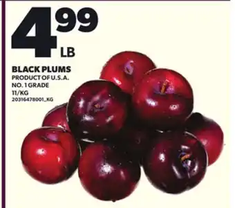 Loblaws BLACK PLUMS offer