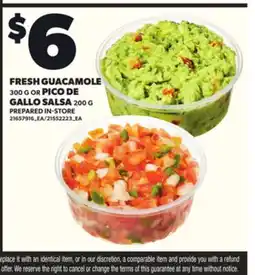 Loblaws FRESH GUACAMOLE, 300 G OR PICO DE GALLO SALSA, 200 G offer