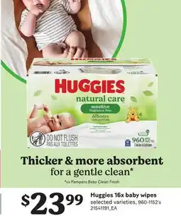 Loblaws HUGGIES 16X BABY WIPES, 960-1152's offer