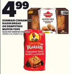 Loblaws SUNMAID CINNAMON RAISIN BREAD OR DEMPSTERS MUFFIN TOPS offer
